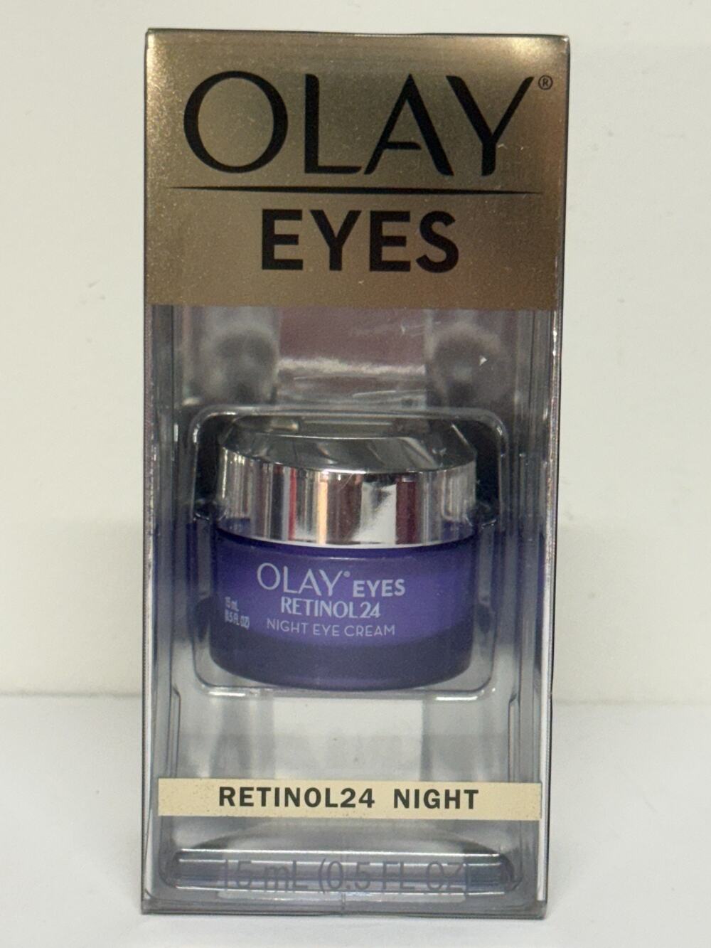 Olay Eyes Retinol24 Night Eye Cream 0.5 oz 15 mL Fragrance Free NEW SEALED